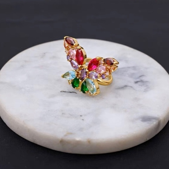 Kate Spade Social Butterfly Statement Ring multi color - Picture 2 of 10